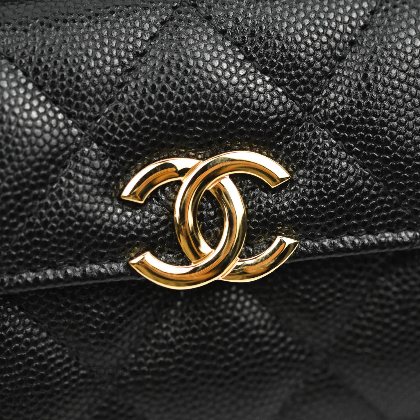 Chanel Quilted WOC Black Caviar Gold Hardware 22A