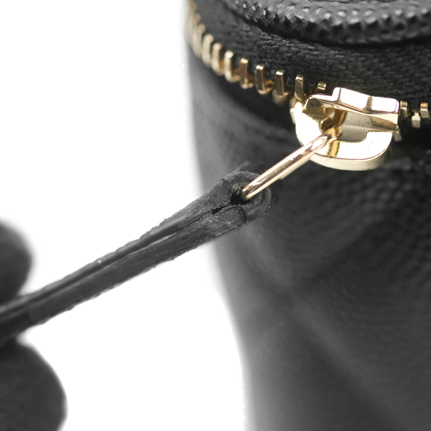 Chanel Mini Vanity With Chain Black Caviar Gold Hardware