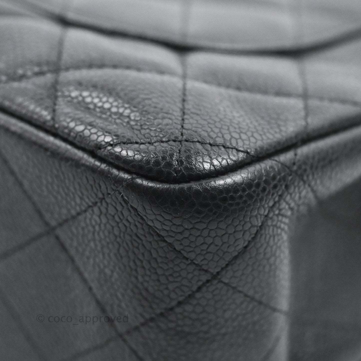Chanel Jumbo Double Flap Black Caviar Silver Hardware⁣⁣