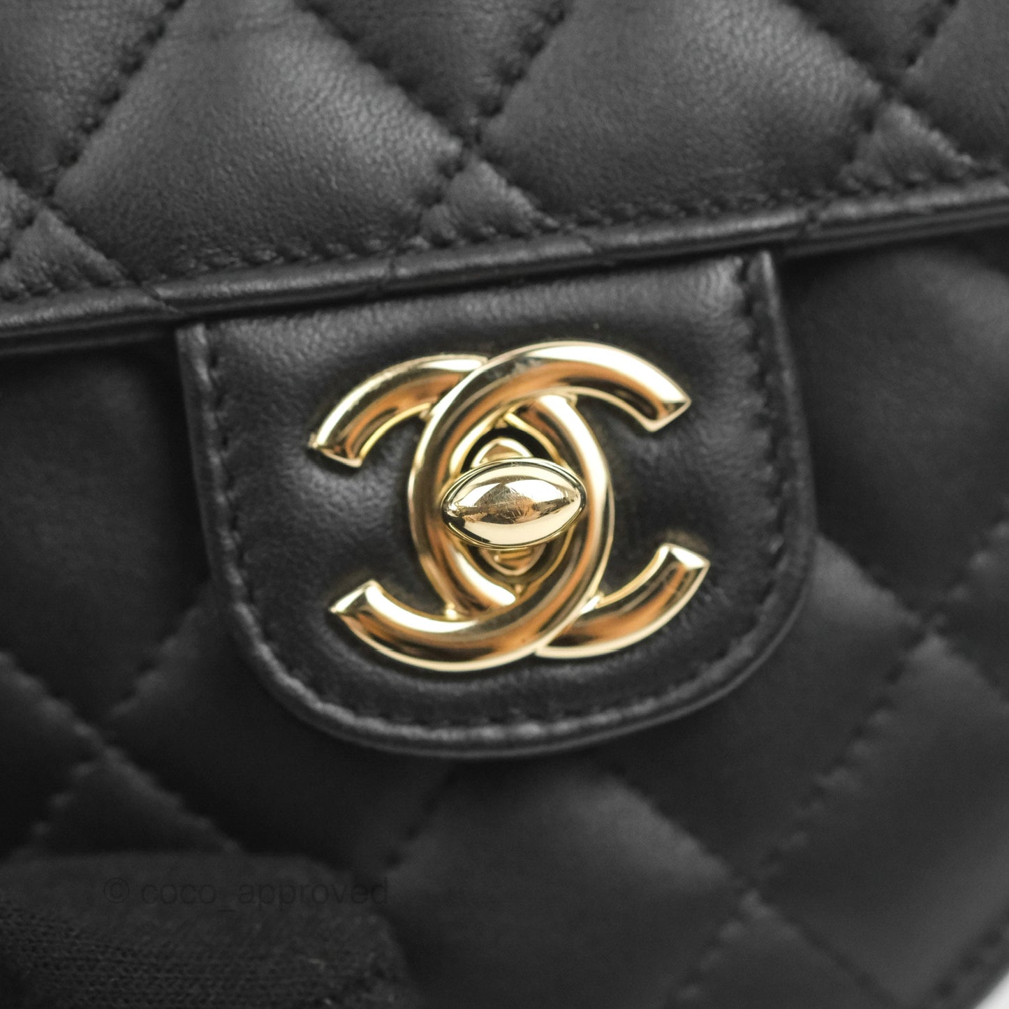 Chanel Small Heart Bag Black Lambskin Gold Hardware 22S