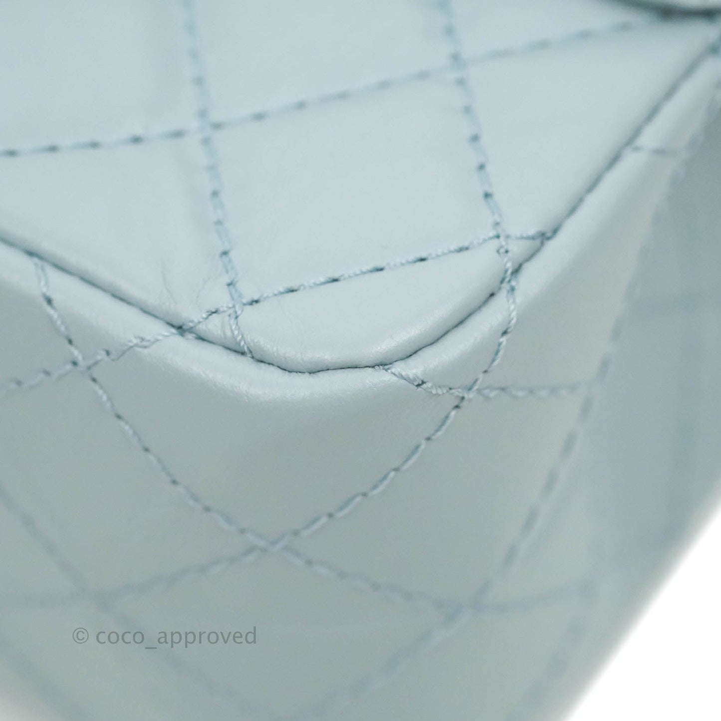 Chanel Mini Reissue 224 Light Blue Aged Calfskin Aged Gold Hardware