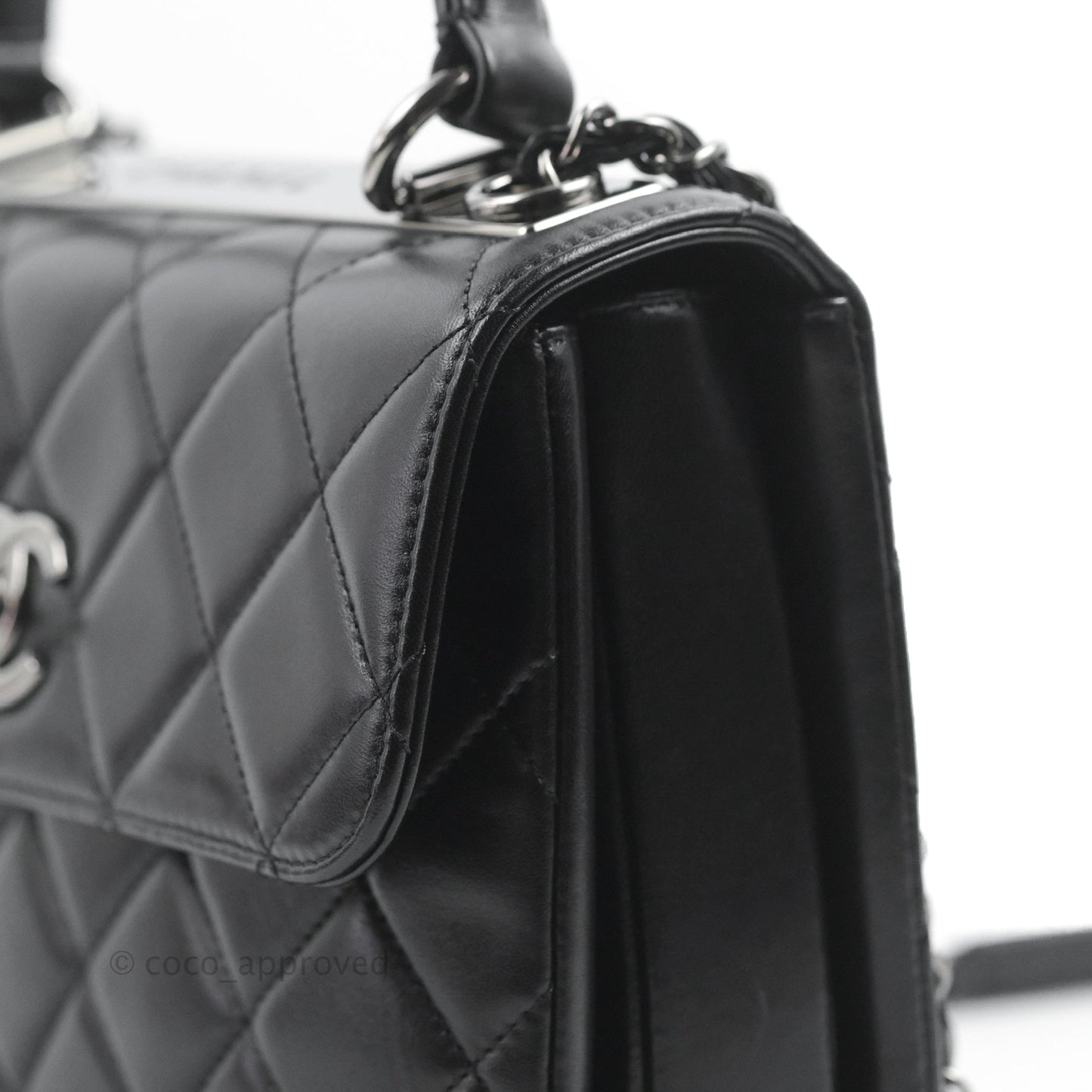 Chanel Trendy CC Small Black Lambskin Dark Silver Hardware