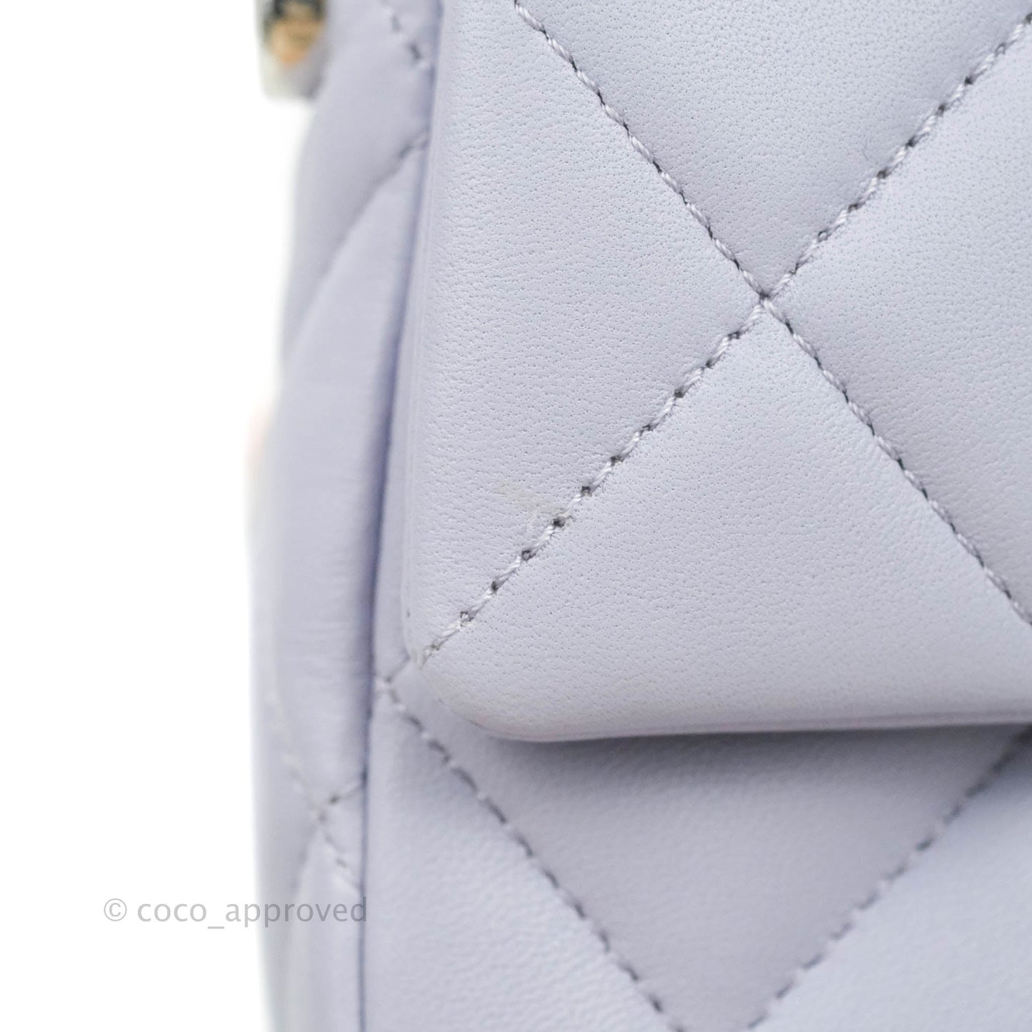 Chanel Quilted My Perfect Mini With Pearl Lilac Lambskin Silver Hardware