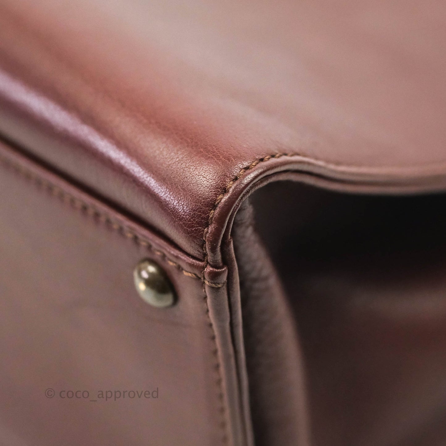 Chanel Vintage Burgundy Calfskin Tote Bag