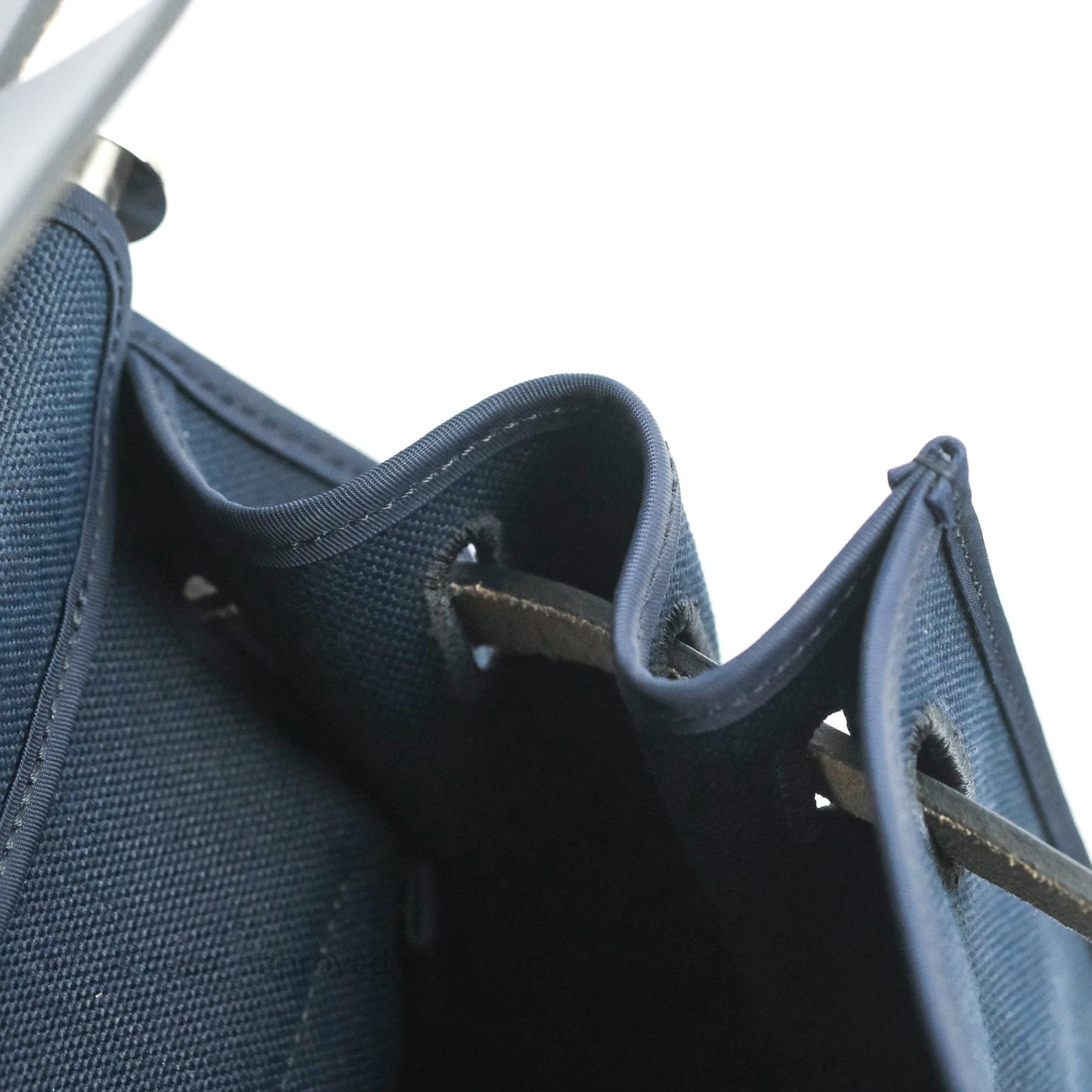 Hermès Herbag Zip 39 Navy Canvas Palladium Hardware