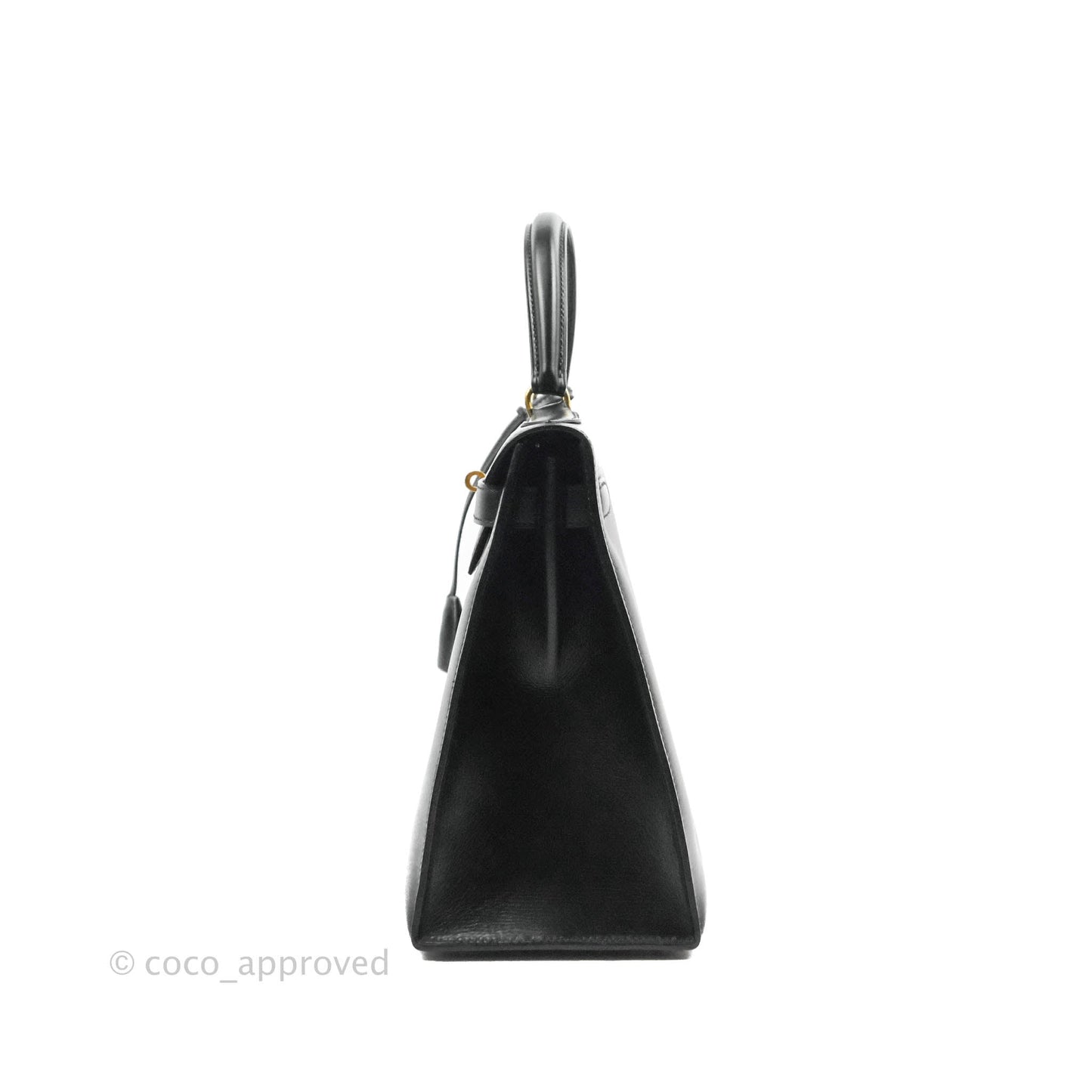 Hermès Kelly 28 Vintage Sellier Black Box Leather Gold Hardware