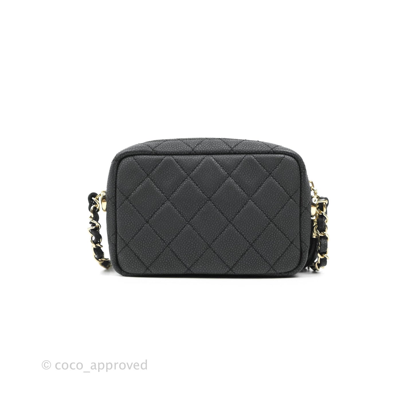 Chanel Camera Bag Black Caviar Gold Hardware