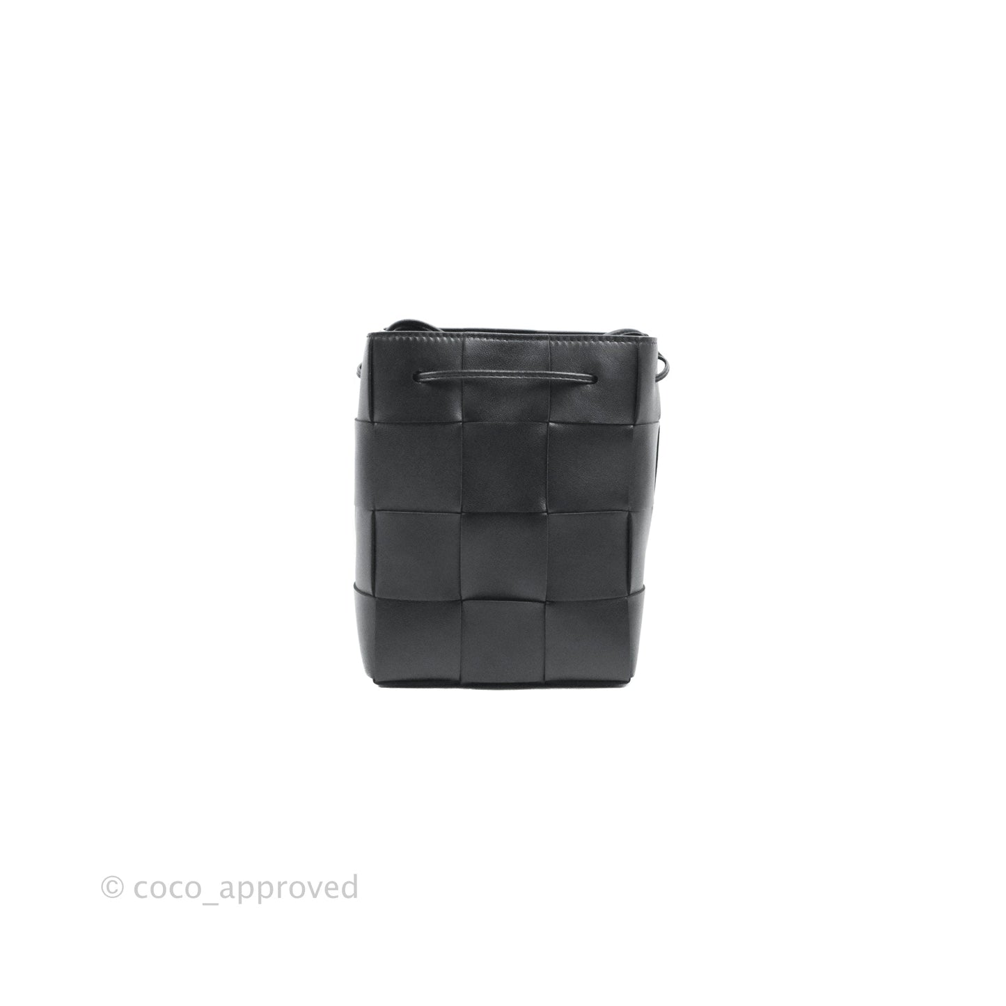 Bottega Veneta Small Cassette Bucket Bag Black Lambskin