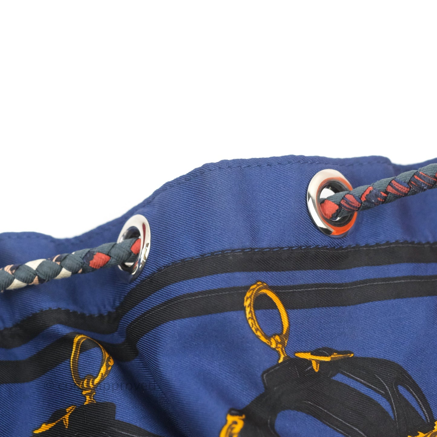 Hermes Sac Soie-Cool Drawstring Backpack Navy