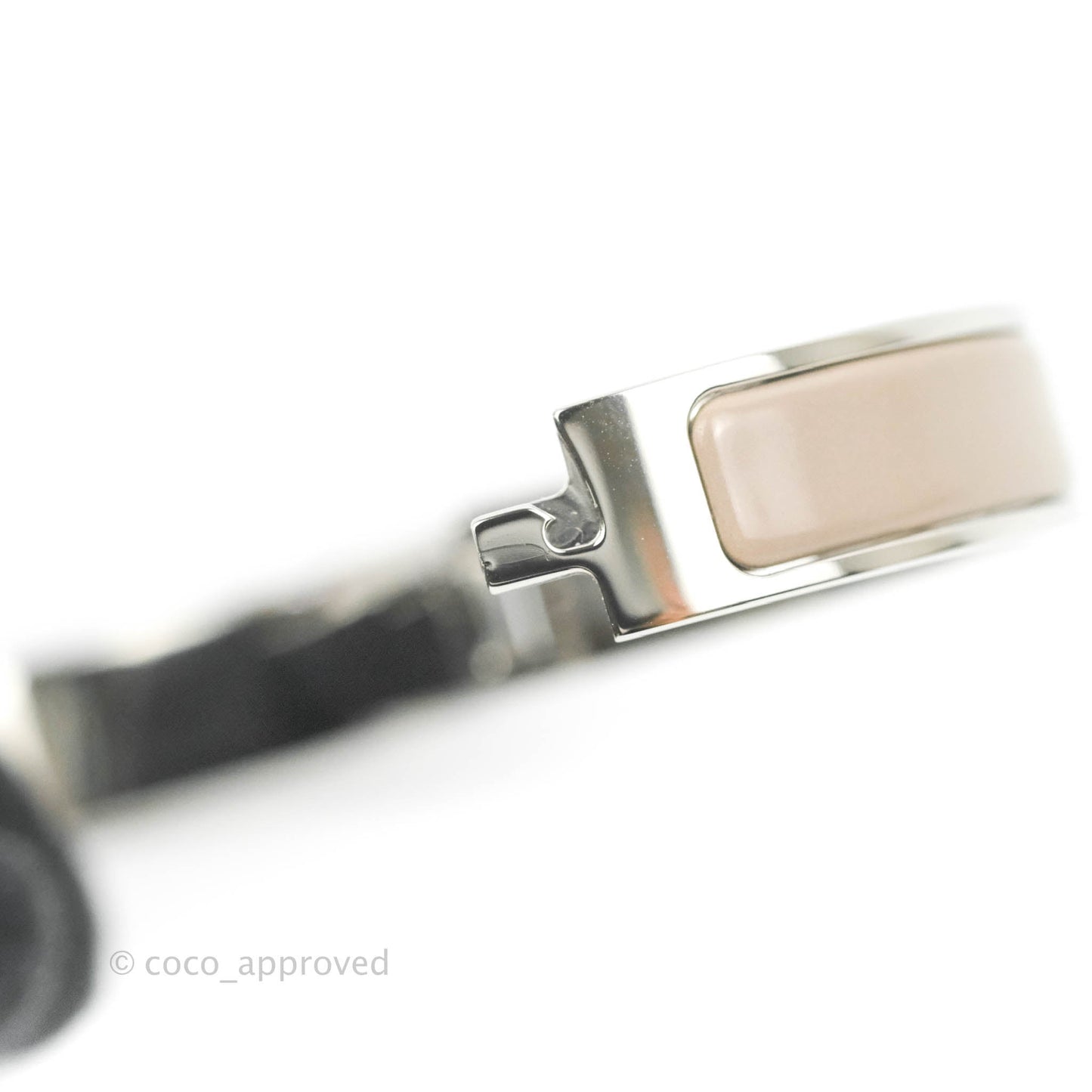 Hermes Clic Cadenas Bracelet Marron Glacé Palladium Hardware