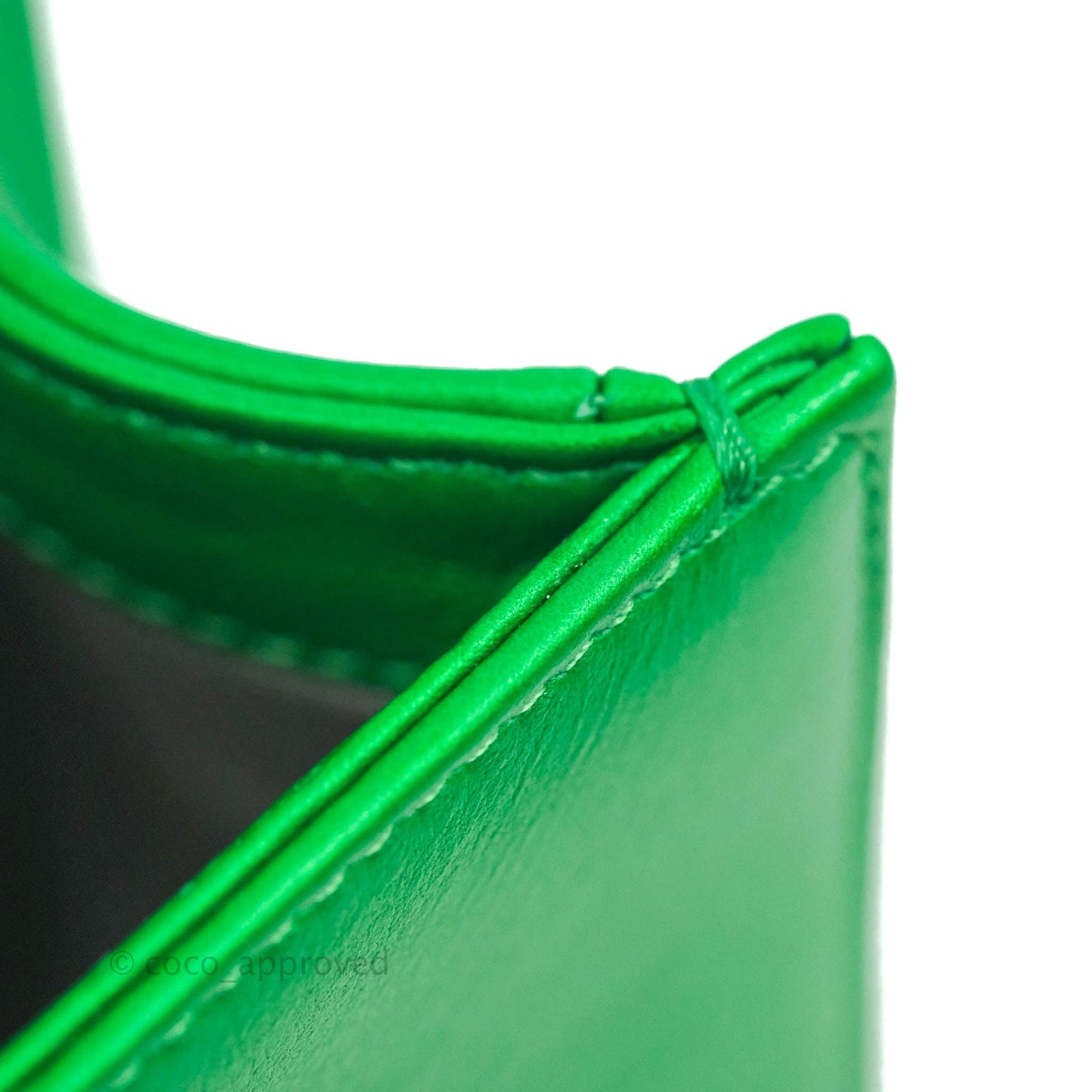 Chanel Small Boy Green Calfskin Ruthenium Hardware