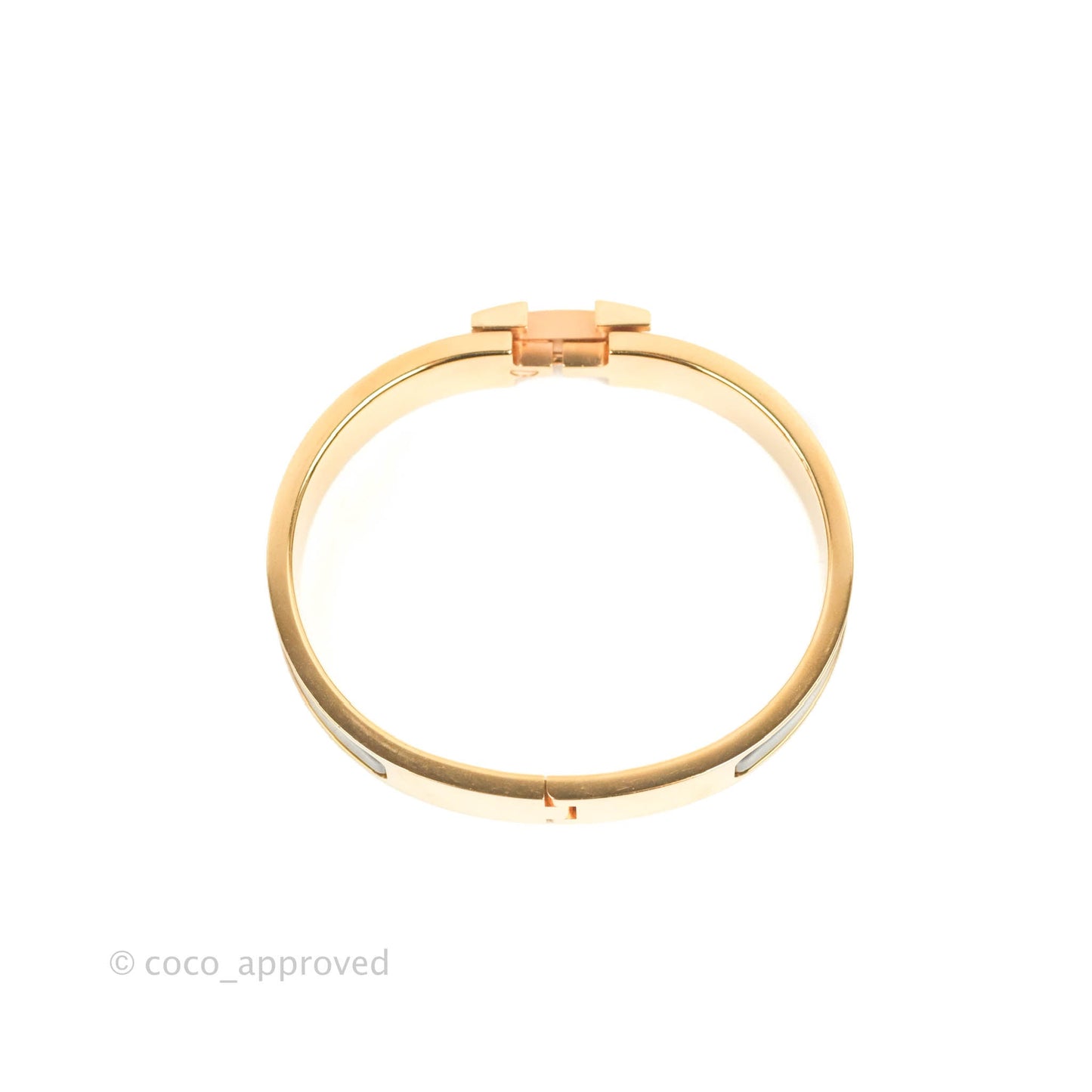 Hermès Clic H Bracelet Black Rose Gold PM
