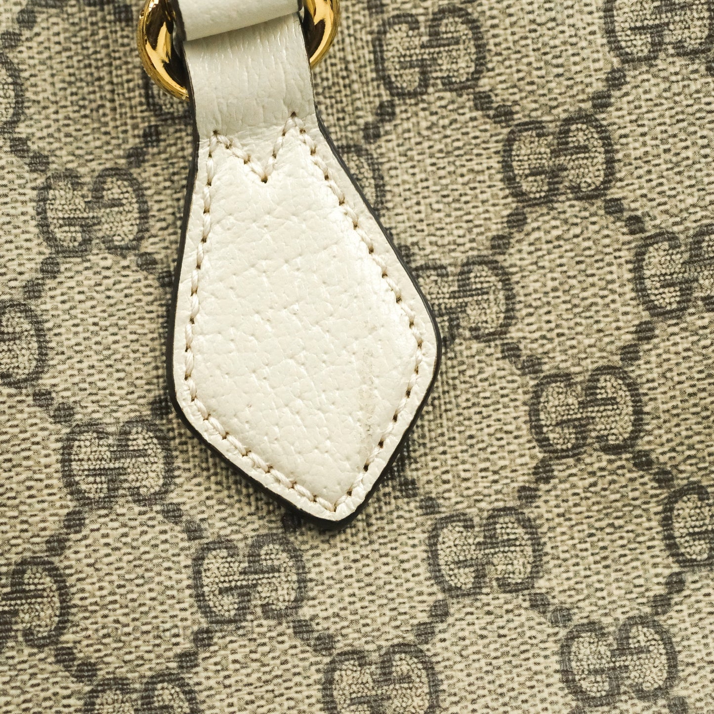 Gucci Ophidia Medium Tote With Web GG Supreme Canvas Beige Ebony