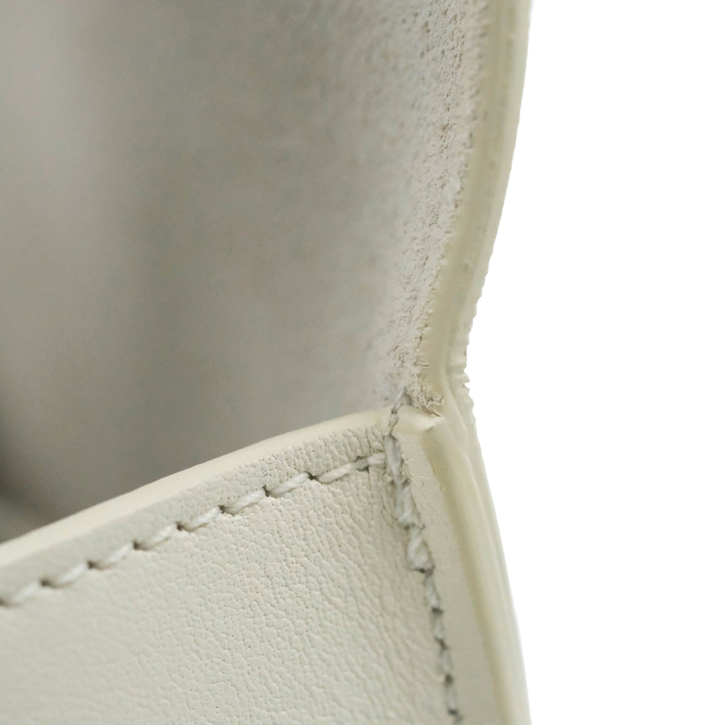 Celine Folco Cuir Triomphe White Smooth Calfskin