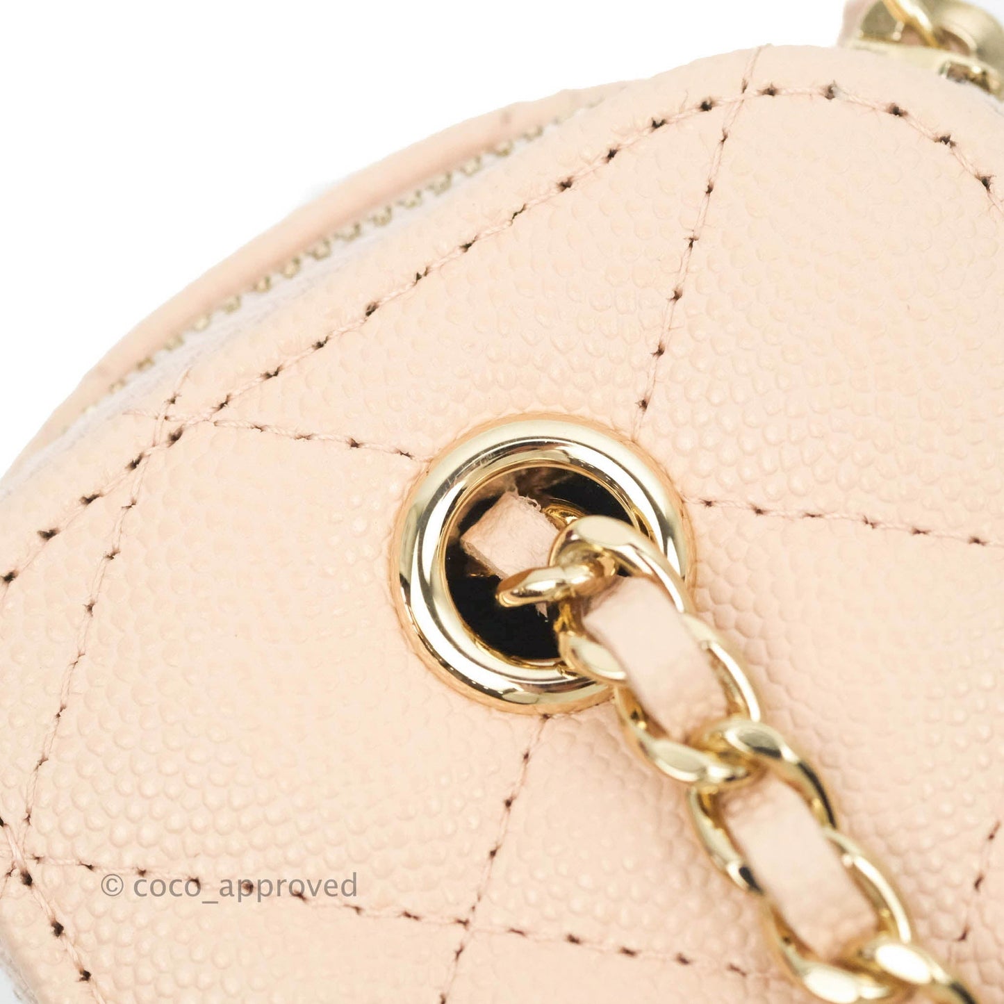 Chanel Classic Mini Vanity With Chain Light Pink Caviar Gold Hardware