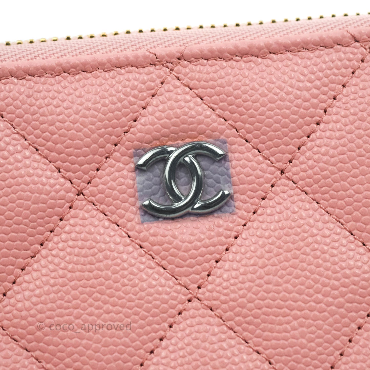 Chanel Mini Quilted O Case Pink Caviar Gold Hardware