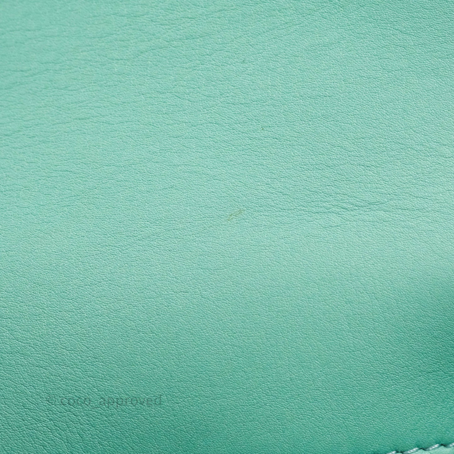 Chanel Quilted Small Day Trip Tiffany Blue Green Lambskin Aged Gold Hardware