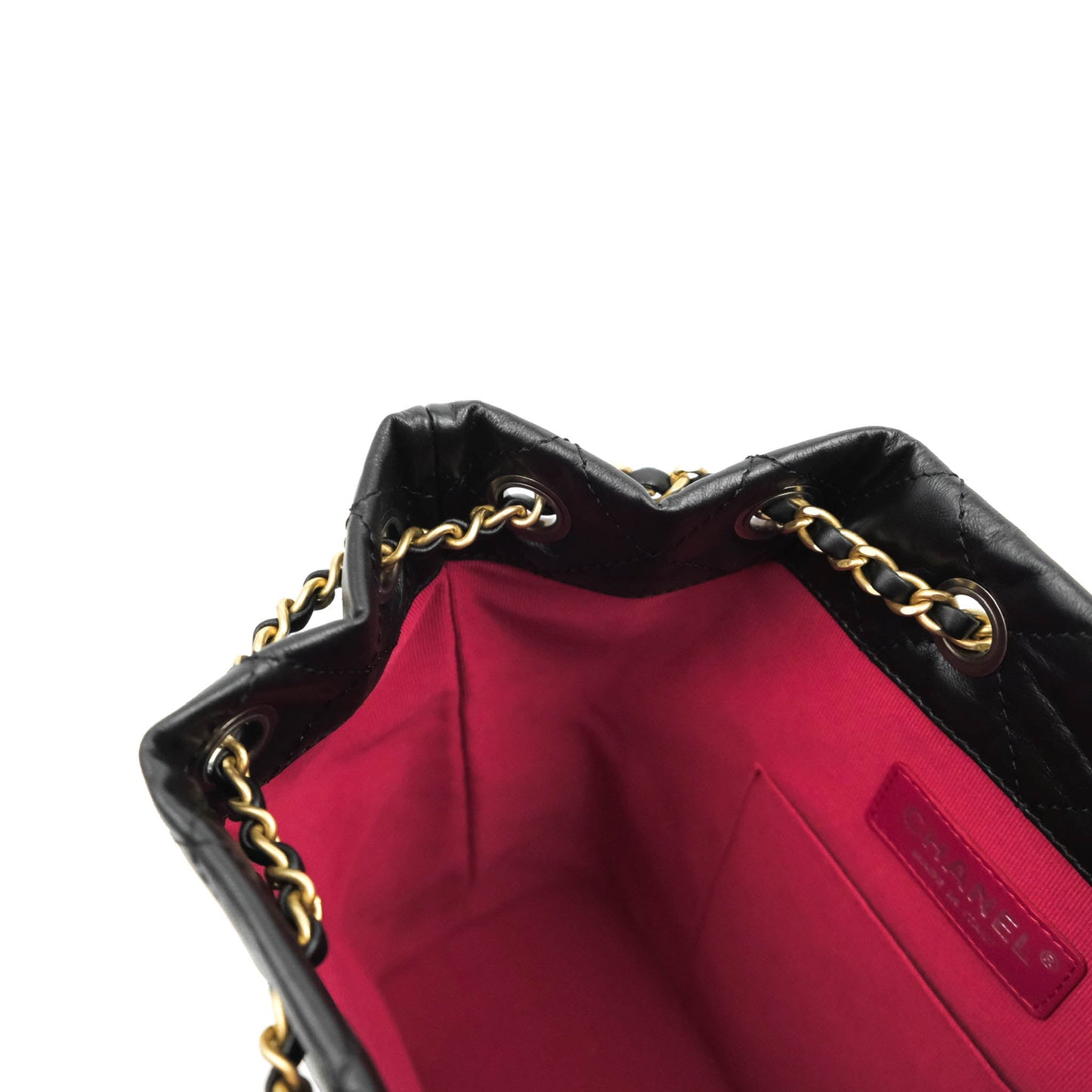 Chanel Small Gabrielle Backpack Black Aged Calfskin