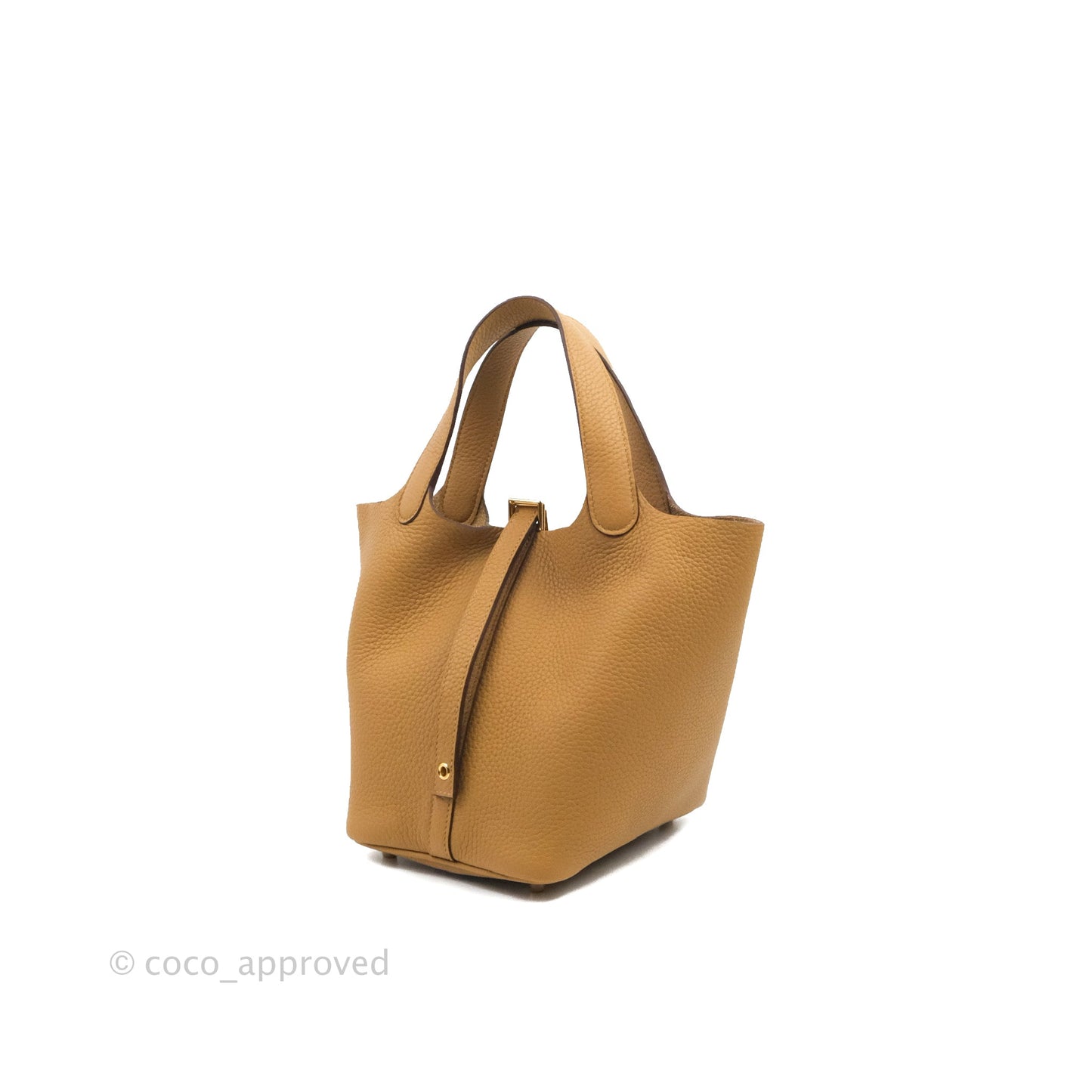 Hermès Picotin Lock 18 Clemence Biscuit 48 Gold Hardware