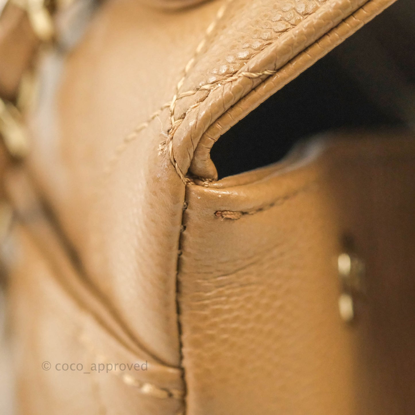 Chanel Quilted Medium Business Affinity Flap Caramel Dark Beige Caviar Gold Hardware