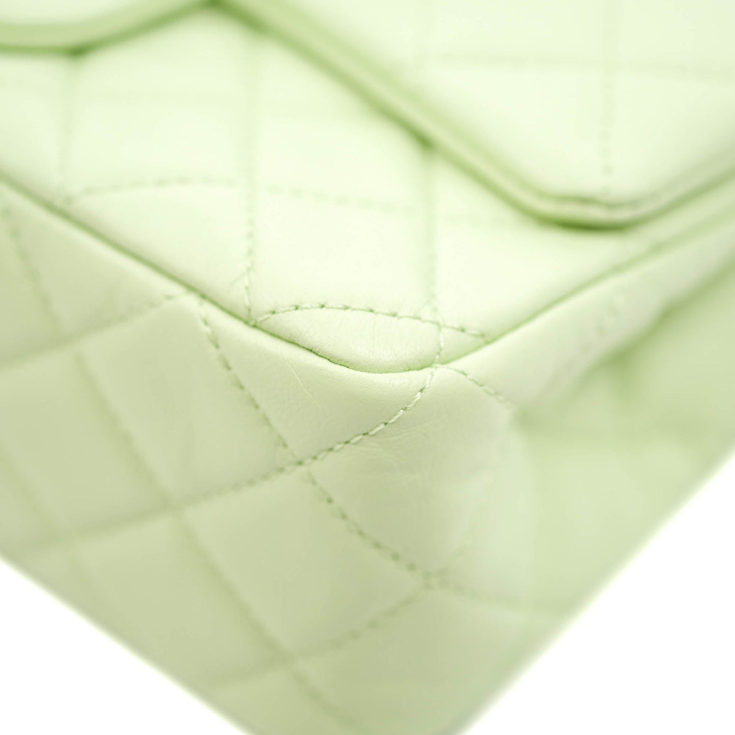 Chanel Mini Rectangular Pearl Crush Avocado Green Lambskin Aged Gold Hardware 22C