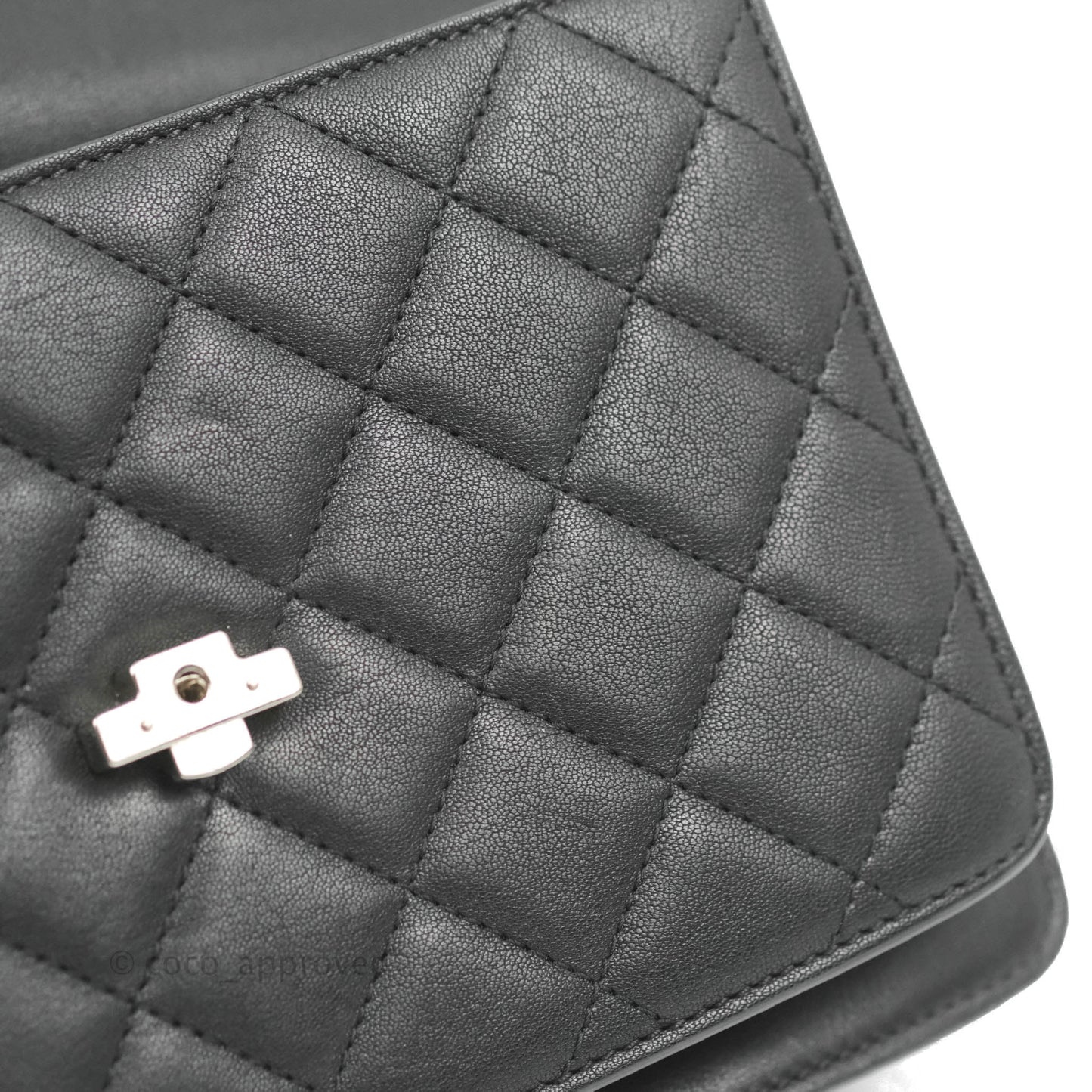 Chanel Quilted Mini Urban Companion Flap Black Calfskin Silver Hardware