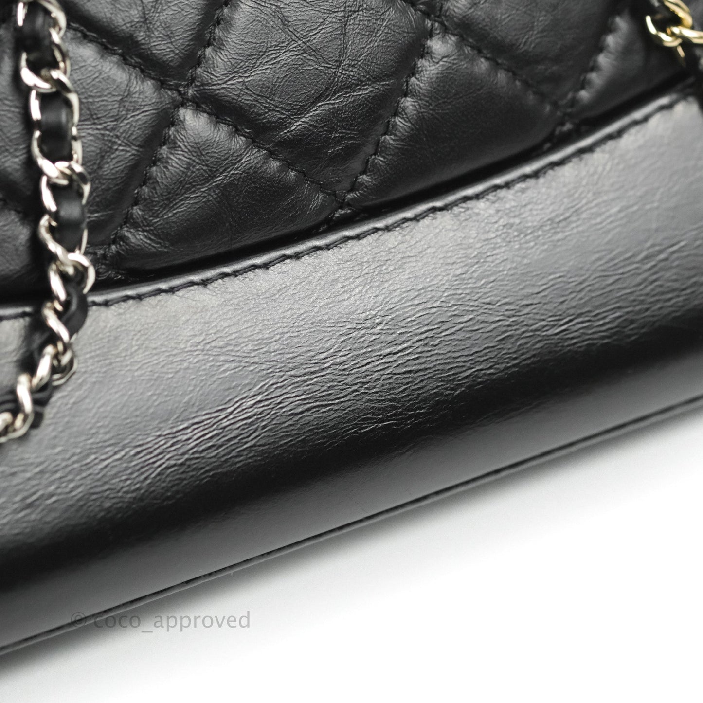 Chanel Medium Gabrielle Backpack Black Aged Calfskin