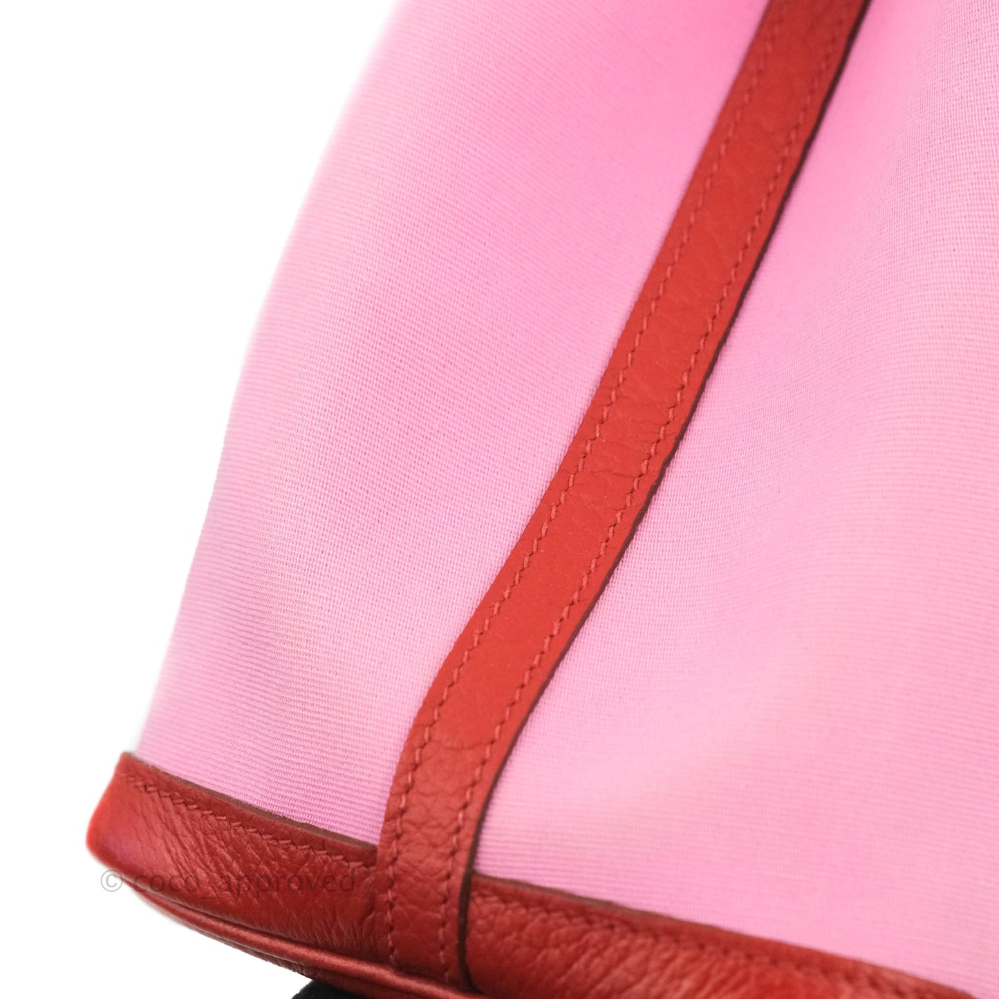 Hermès Garden Party 30 Pink / Red Duchesse Canvas