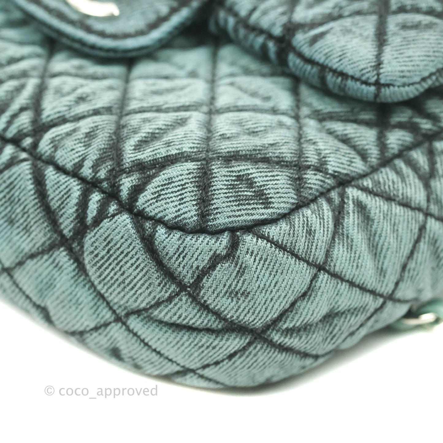 Chanel Denimpression Quilted Small Flap Green Black