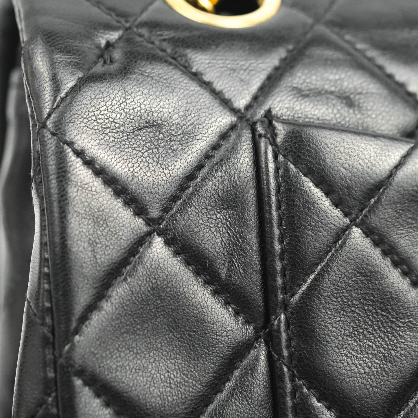 Chanel Classic Vintage Small S/M Flap Black Lambskin 24K Gold Hardware