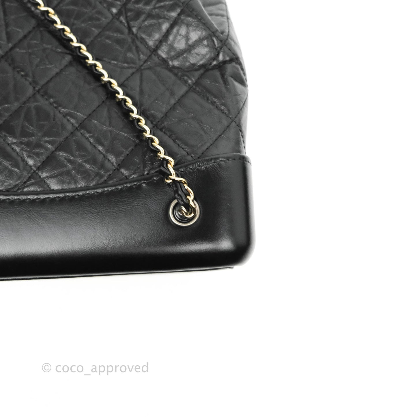 Chanel Small Gabrielle Backpack Black Aged Calfskin