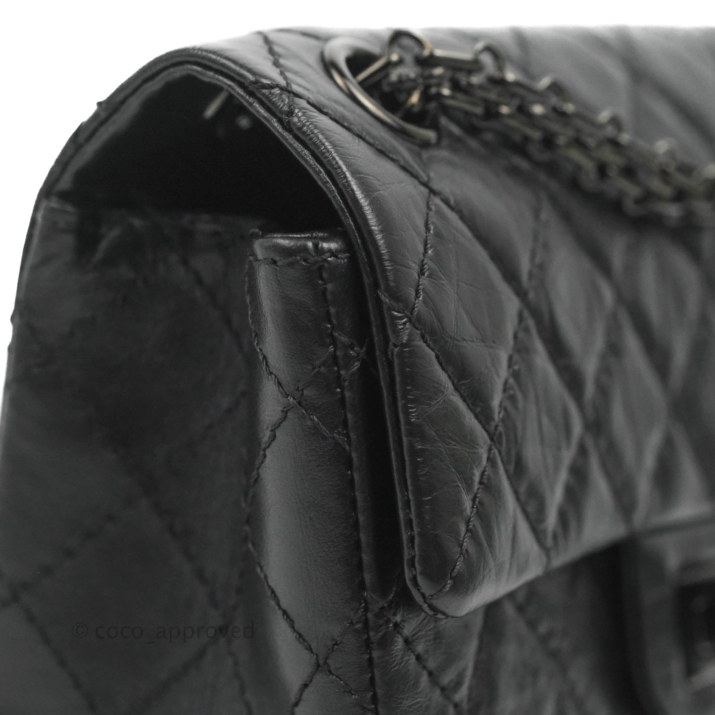 Chanel Mini Reissue 224 So Black Aged Calfskin Black Hardware