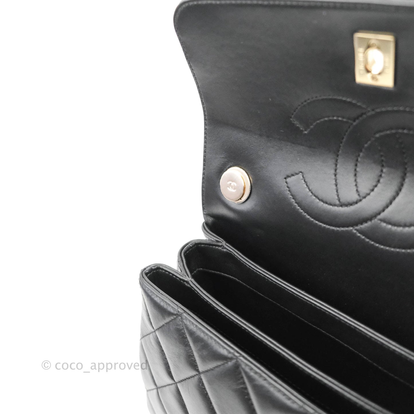 Chanel Small Trendy CC Black Lambskin Gold Hardware