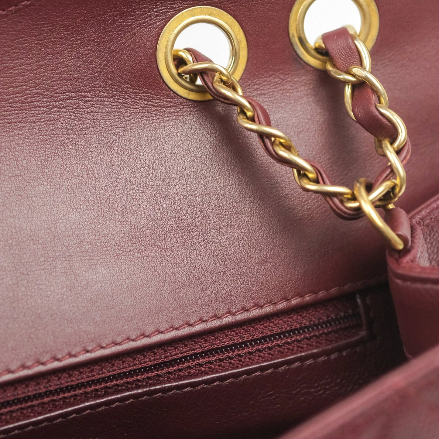 Chanel Quilted Medium CC Filigree Flap Burgundy Black Caviar
