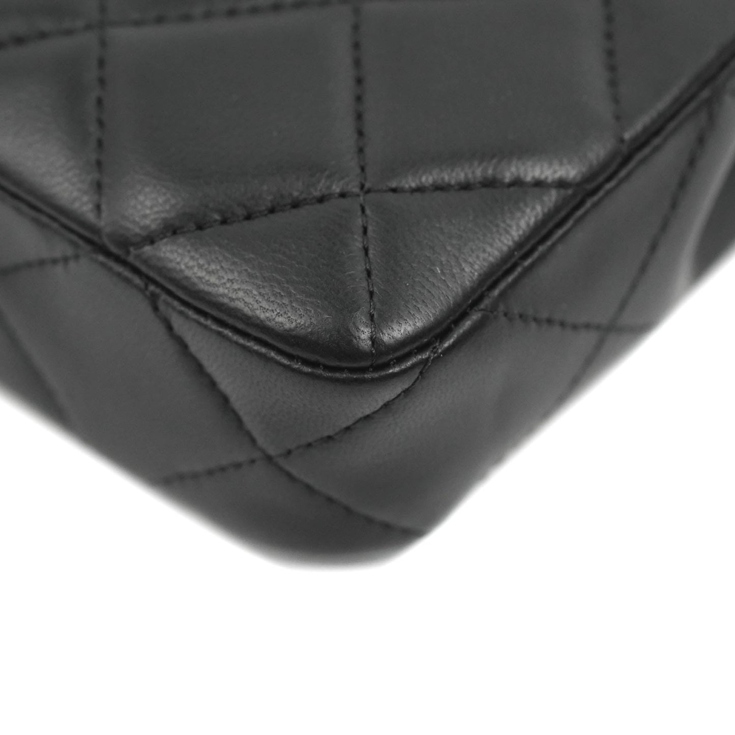 Chanel Mini Clutch With Chain Black Lambskin Gold Hardware 22C