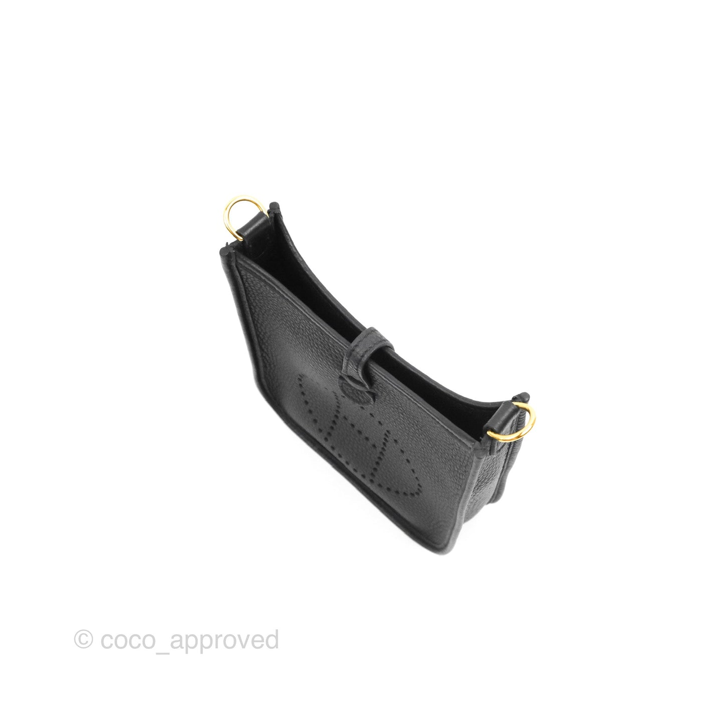 Hermès Mini Evelyne 16 Black Clemence Gold Hardware