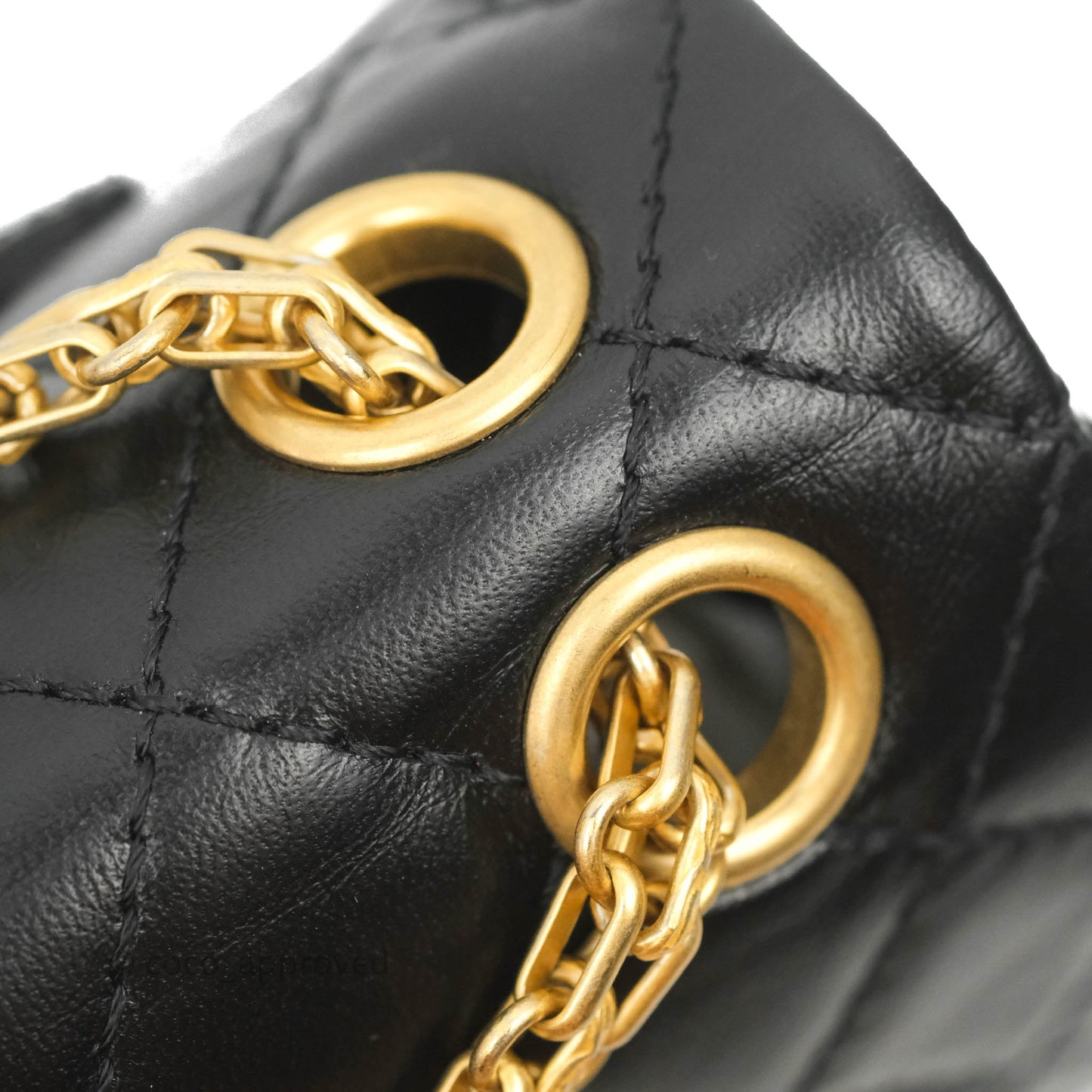Chanel Mini Reissue 224 Black Aged Calfskin Aged Gold Hardware