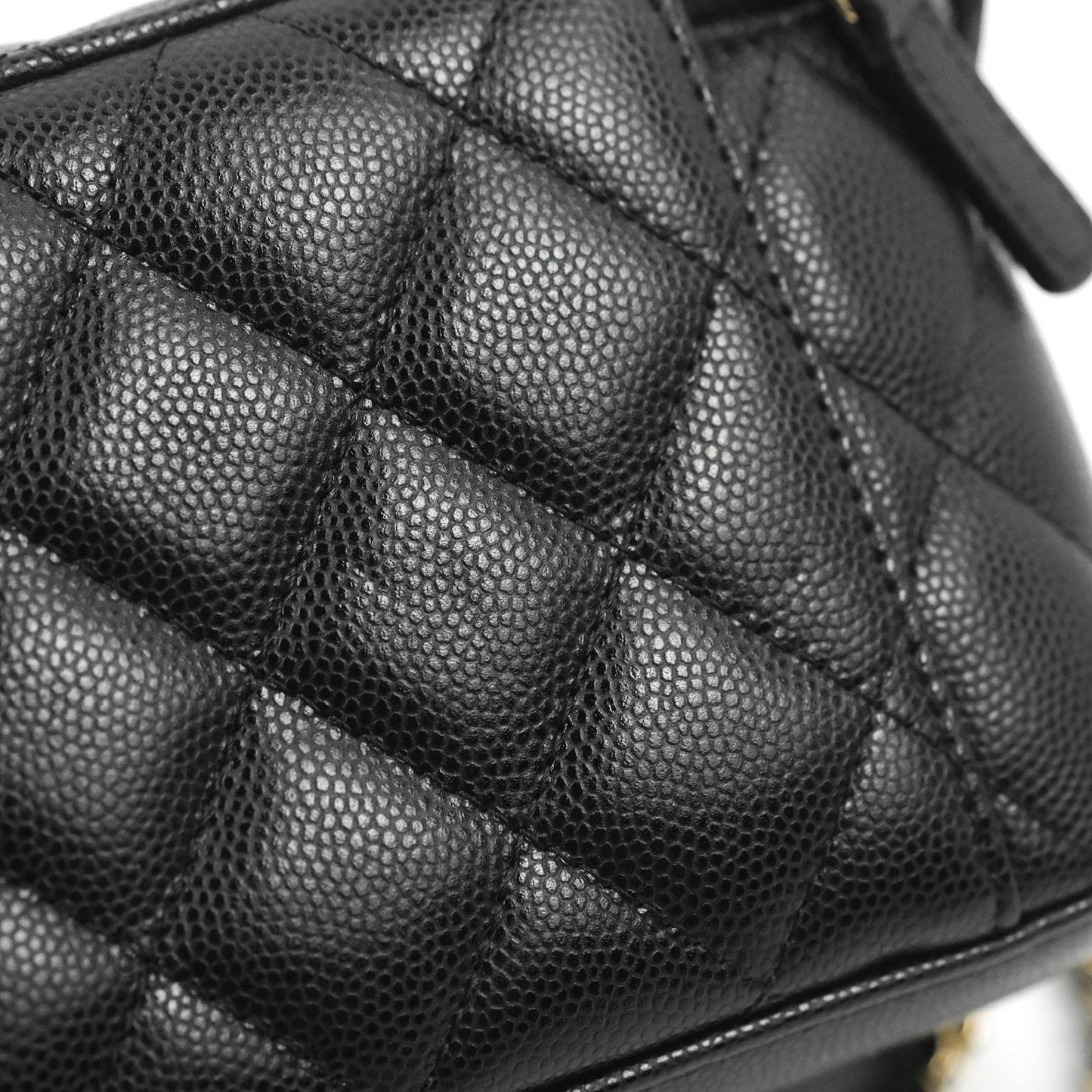 Chanel Classic Vanity with Chain Black Caviar Gold Hardware