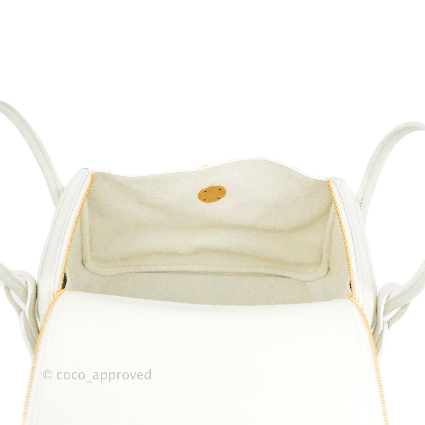 Hermès Lindy 26 Evercolor Blanc Gold Hardware