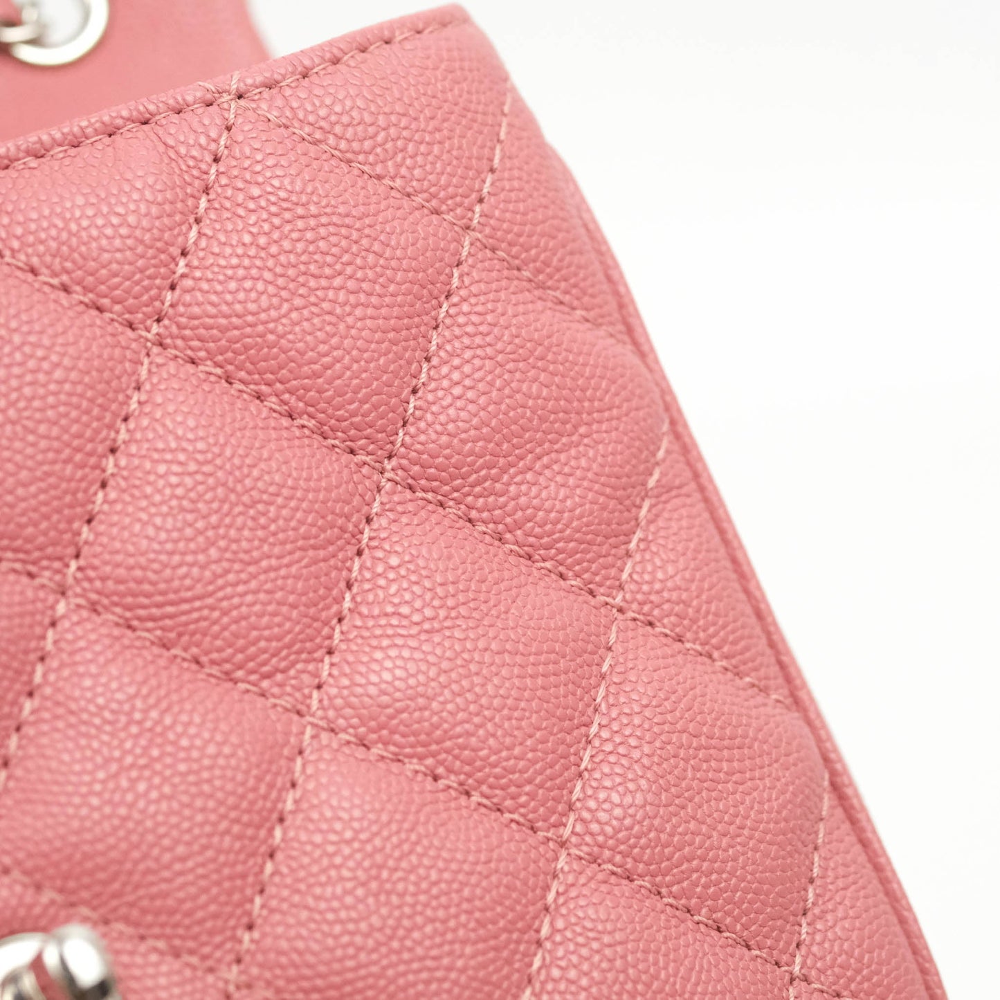 Chanel Caviar Quilted Small Urban Companion Flap Bag Pink Silver Hardware