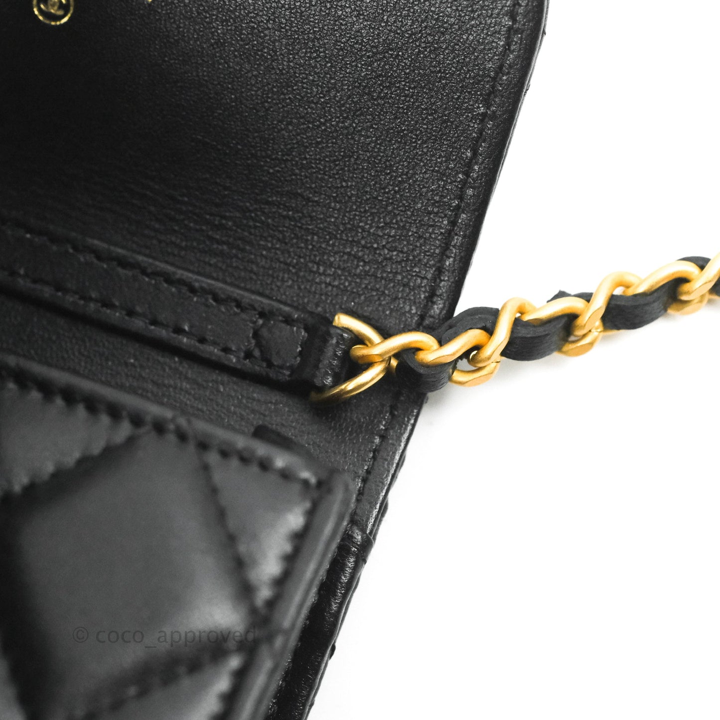 Chanel Heart CC Lock Clutch with Chain Black Lambskin Gold Hardware 23S