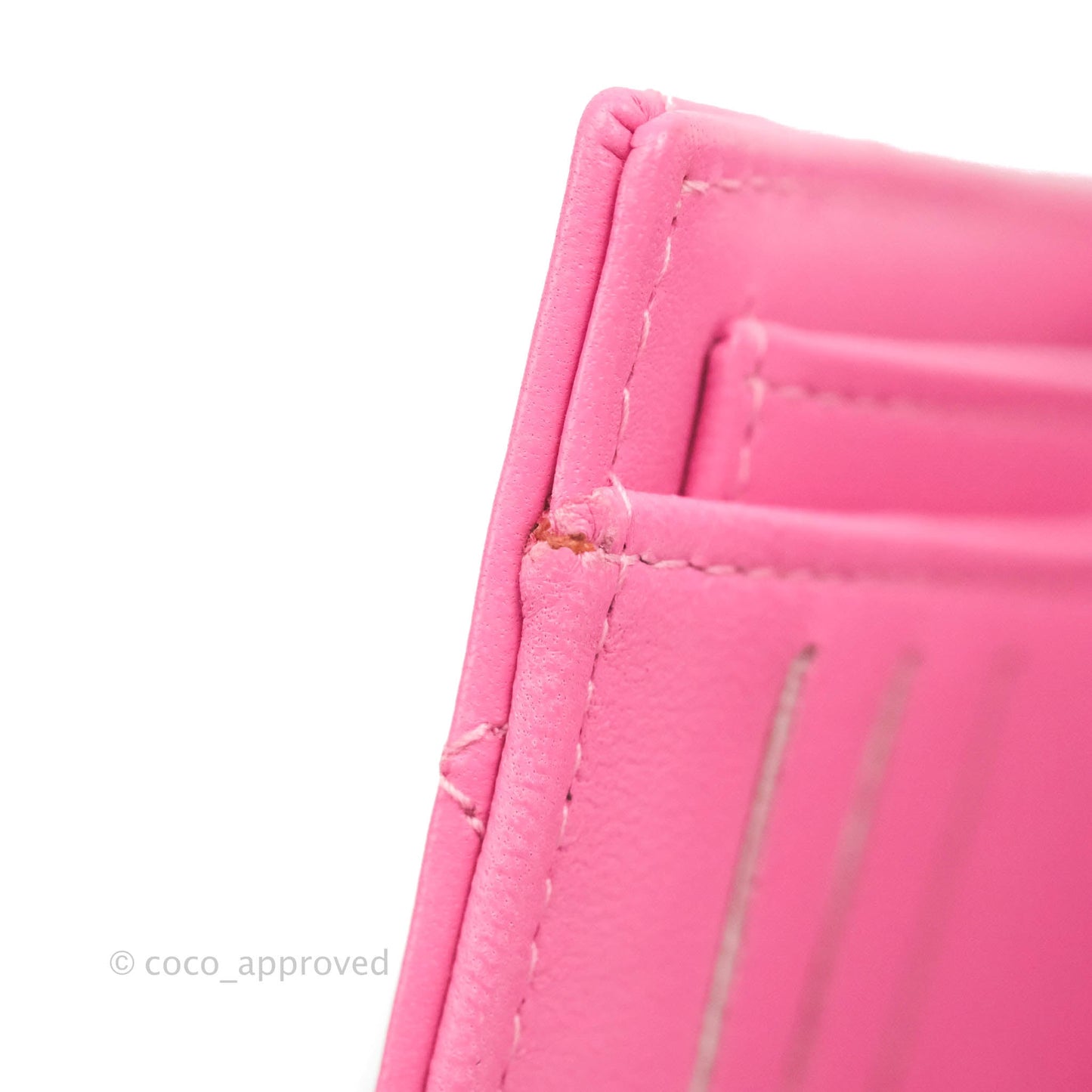 Chanel Classic Flap Wallet Pink Lambskin Silver Hardware