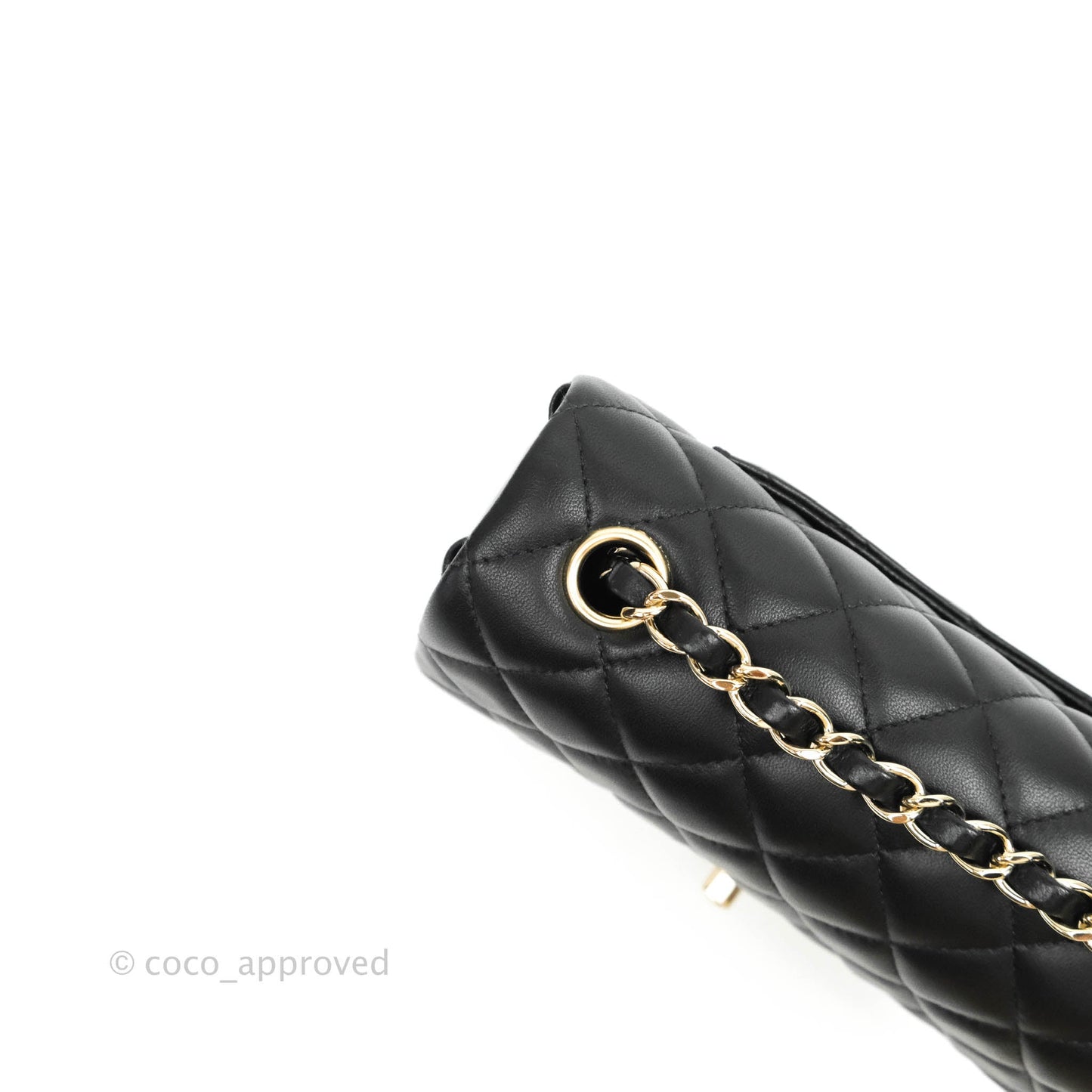 Chanel Quilted Mini Rectangular Lambskin Black Gold Hardware