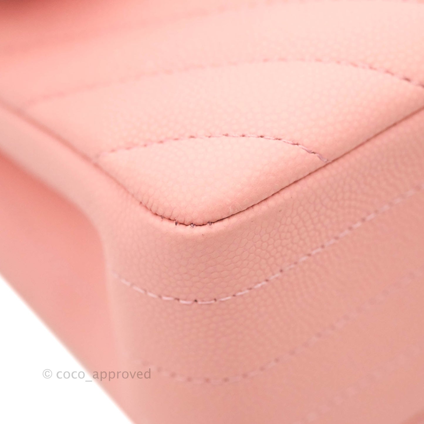 Chanel Classic Chevron S/M Small Double Flap Pink Caviar Gold Hardware
