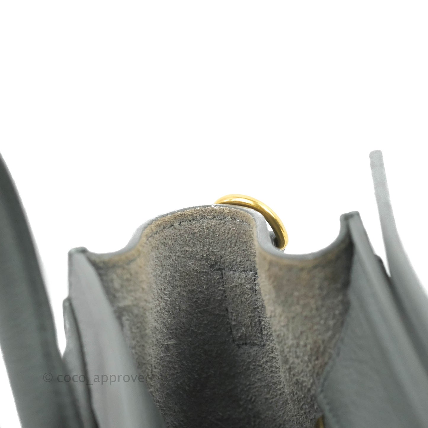 Celine Nano Luggage Grey Drummed Calfskin