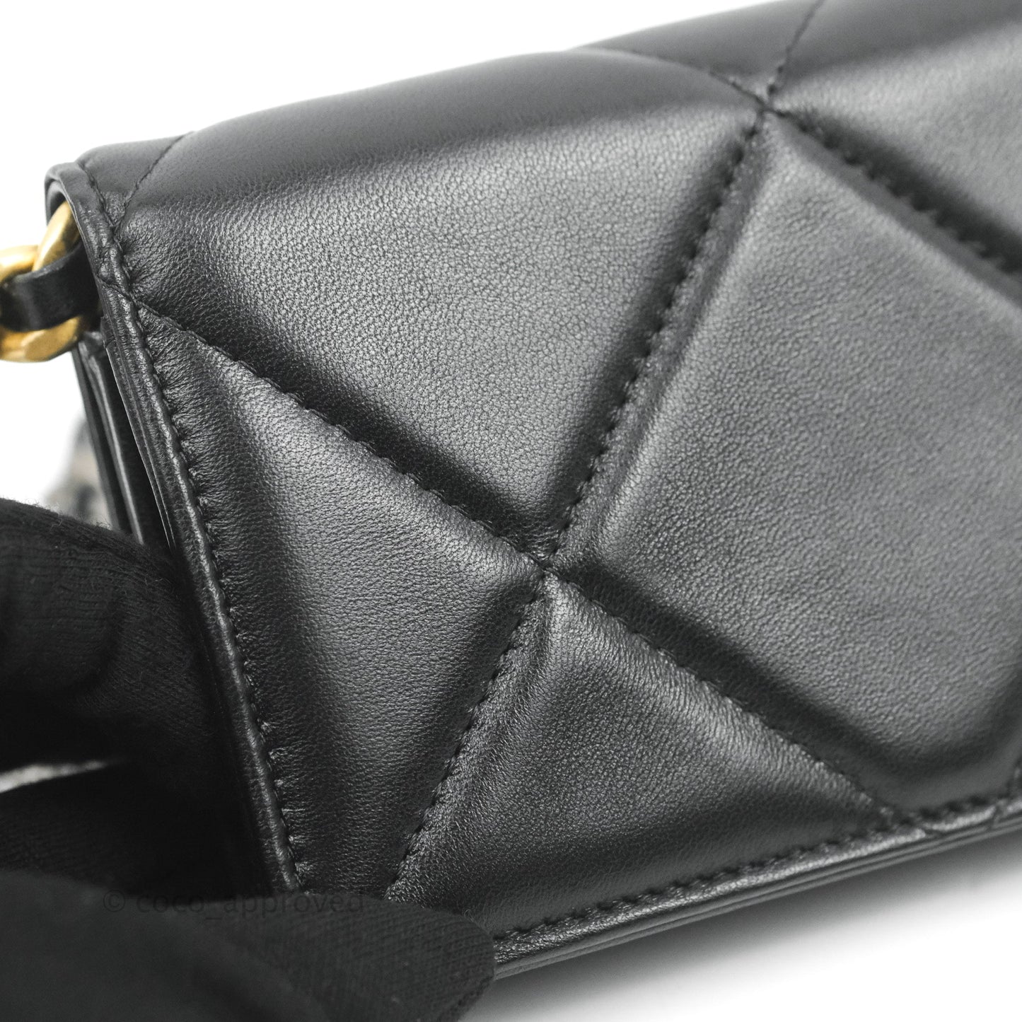 Chanel 19 Mini Clutch with Chain Black Lambskin Mixed Hardware