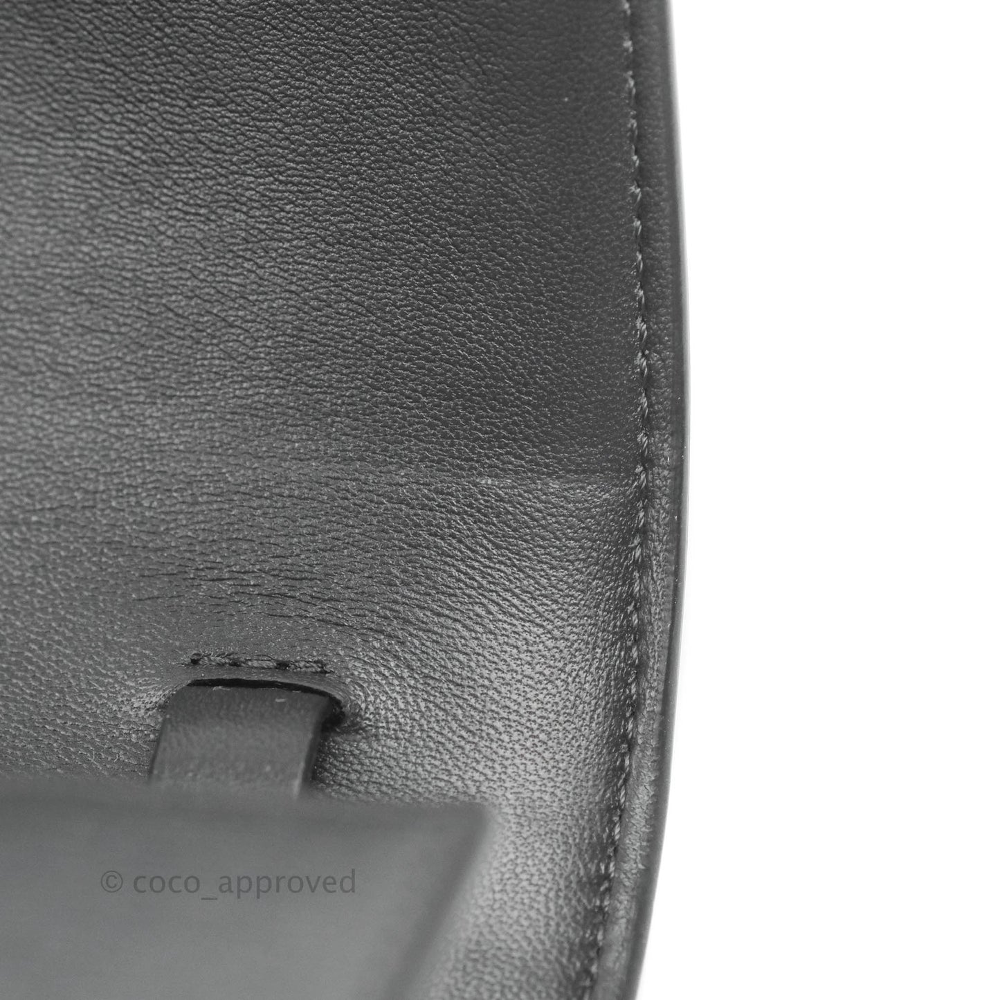 Celine Medium Classic Box Flap Dark Grey Liege Calfskin