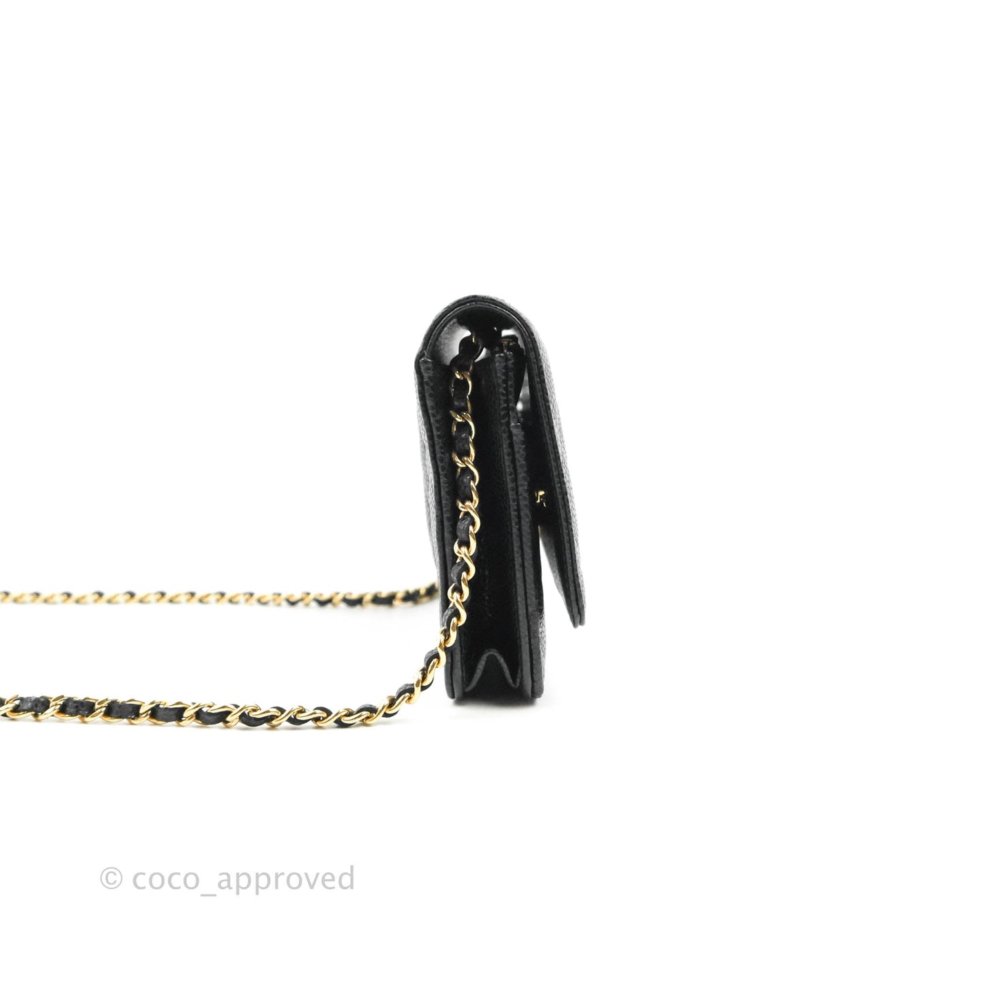 Chanel Quilted Classic WOC Black Caviar Gold Hardware