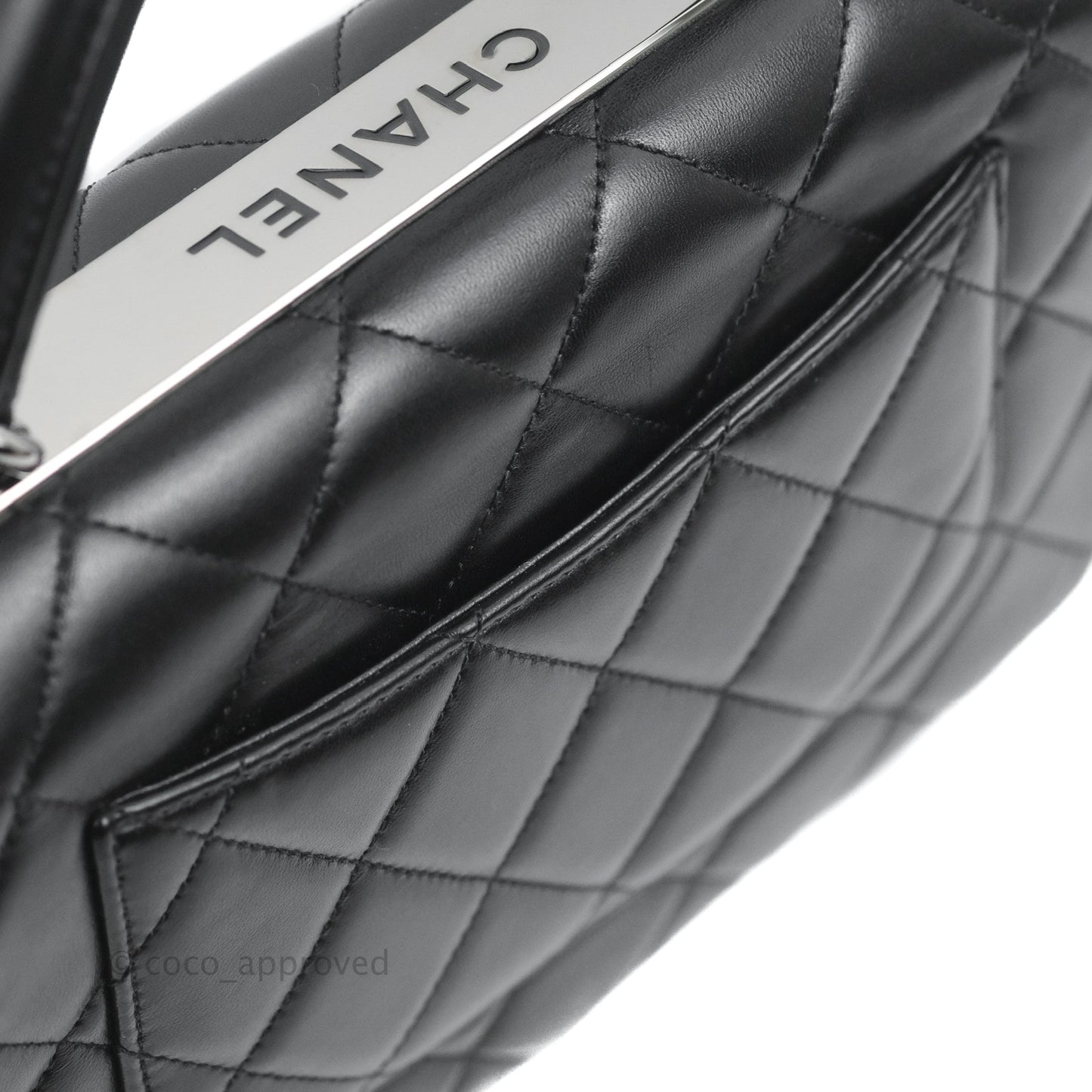 Chanel Trendy CC Small Black Lambskin Dark Silver Hardware