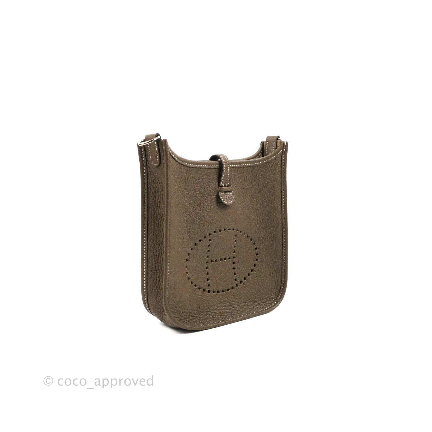 Hermès Mini Evelyne 16 Etoupe Clemence Palladium Hardware